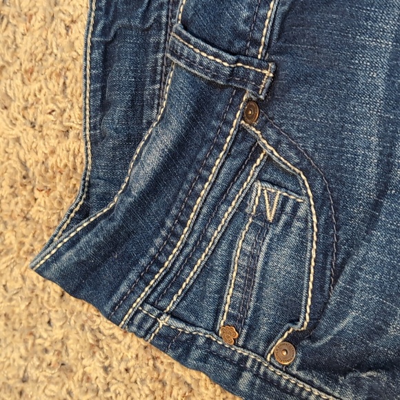 Wallflower Stretch Wide Waist Double Button Jean Shorts Juniors Size 9 - Picture 5 of 11